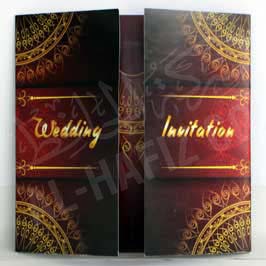   Invitation Card - Maroon Trifold