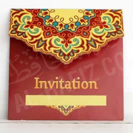  Invitation Card - Red Floral