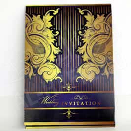  Fancy Invitation Card with Golden Print
