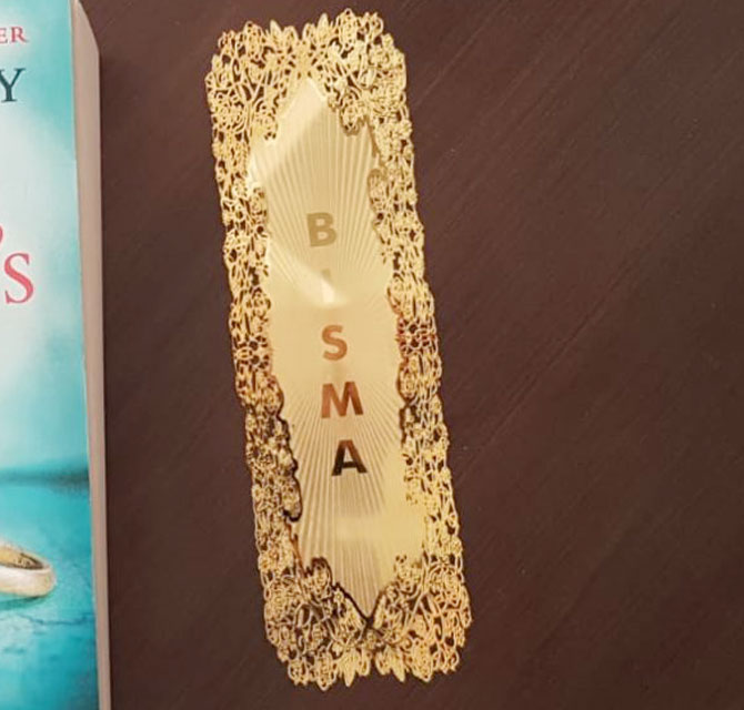 Customized Gold Plated Bookmark
