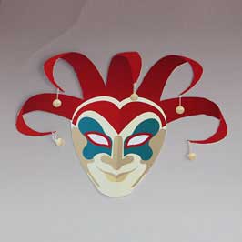 Printed & Die-Cut Paper Mask - Jester
