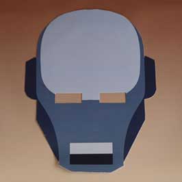 Printed & Die-Cut Paper Mask - Iron Man (Blue)