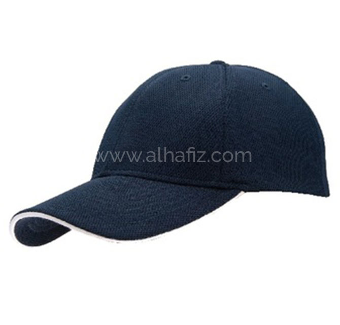 Santhome Nu-FitÂ® Performance Stretch-Fitted Cap - Navy Blue / White