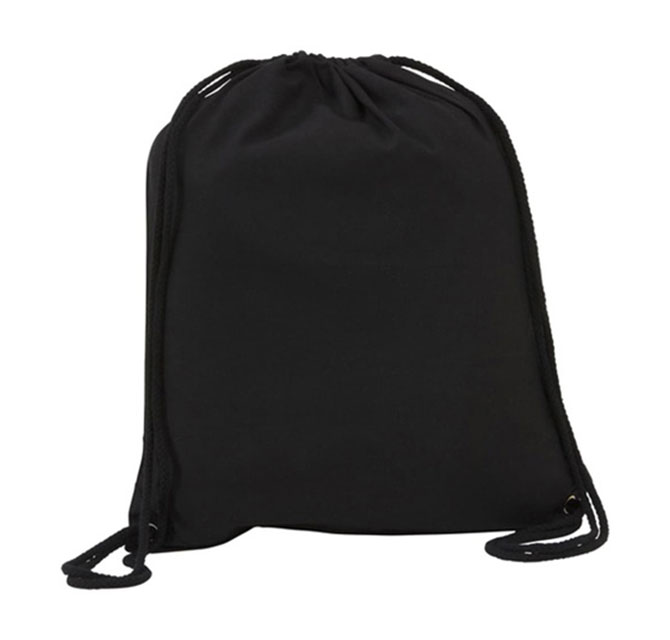 Eco-neutral Cotton Drawstring bag 240GSM - Black