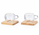 PAMA - Set of 2 Expresso Cup with Bamboo Coaster