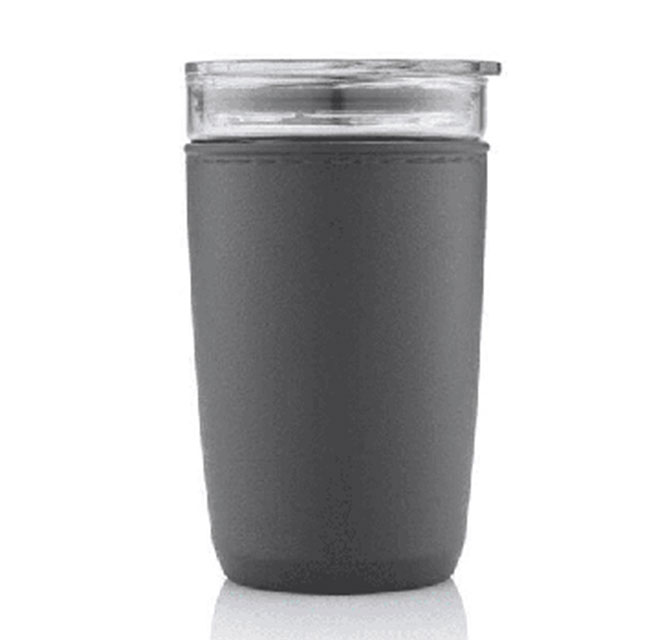 CERRA - Hans Larsen Premium Glass Tumbler with Recycled Protective Sleeve - Black
