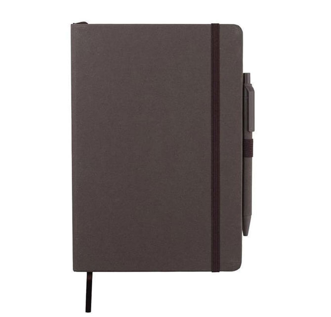 ABULA - eco-neutralÂ® A5 Hard Cover Notebook & Pen Set - Coffee Paper