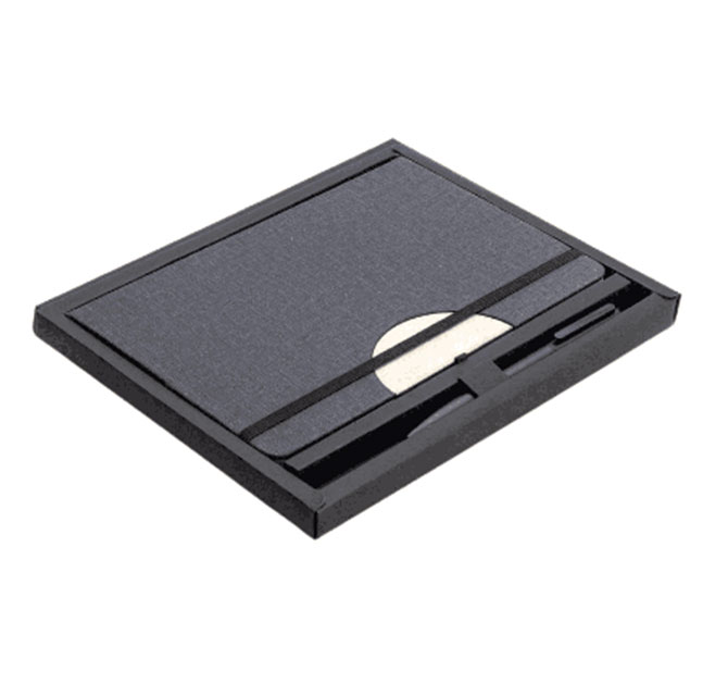 BUNDE - Set of A5 Notebook and Pen with Bamboo Element