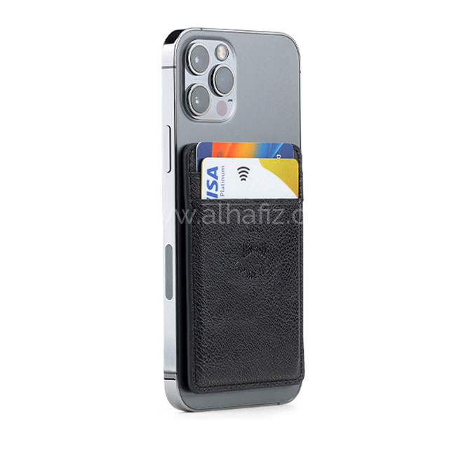 ROMA - SanthomeÂ® 2-in-1 Mag Cardholder and Inbuilt NFC Digital Business Card - Black