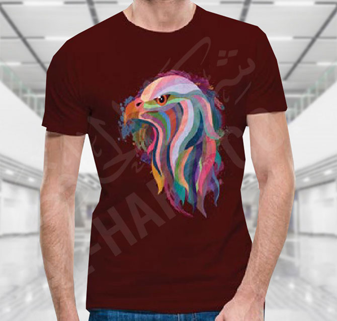 Maroon Heat Transfer T-Shirt 