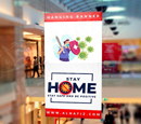 COVID-19 Stay Home Hanging Banner