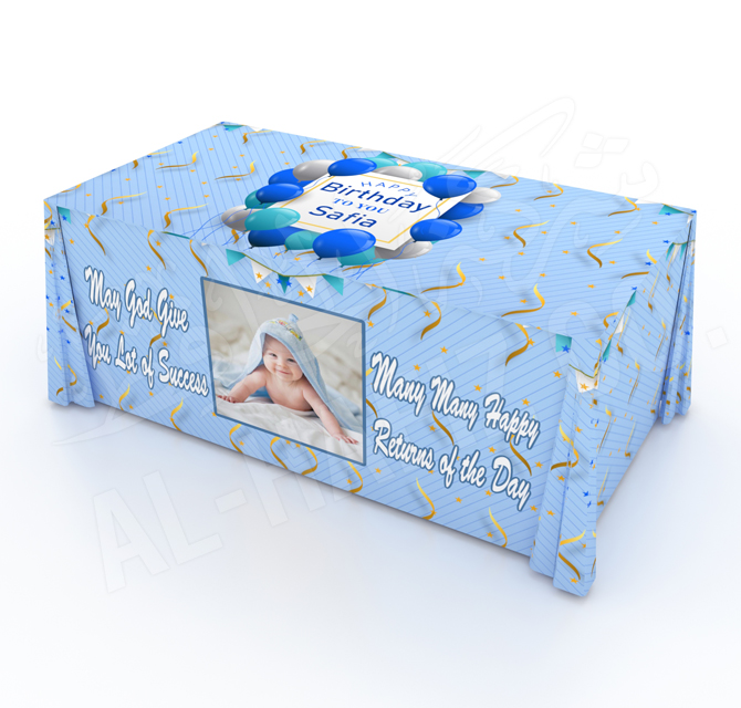 Kids Photo Birthday Table Cover 