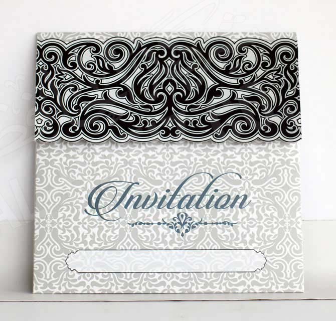  Fancy Invitation Card with Laser Cut Border