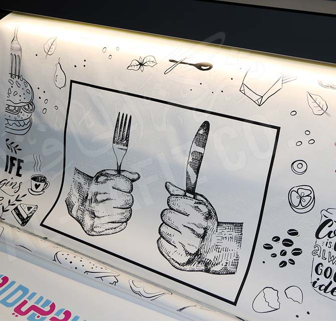 Embossed Cafe Wallpaper