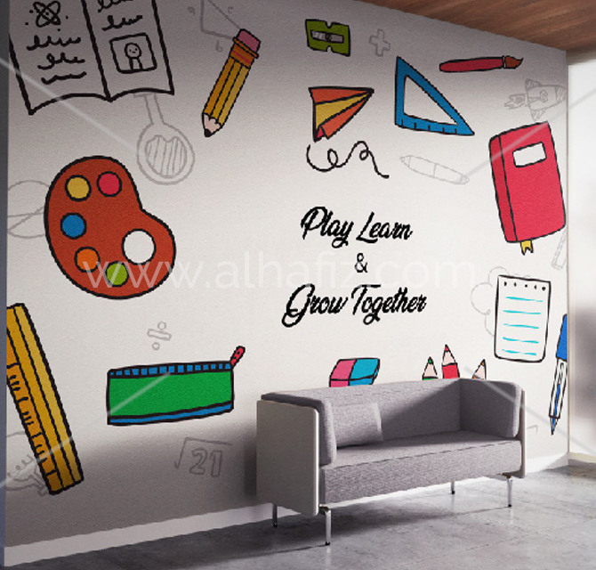 Custom School wallpaper with Learning quotes