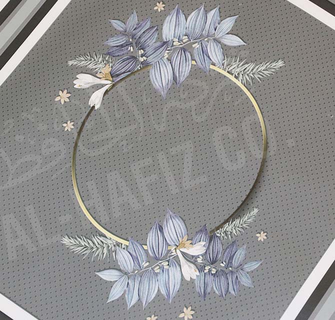 Embossed Gray Garland Wallpaper
