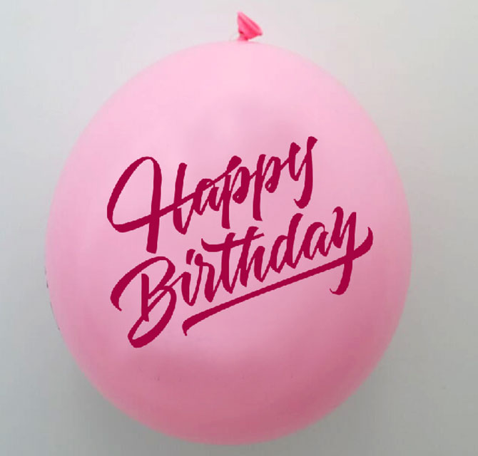 Customized Balloon Pink – Happy Birthday