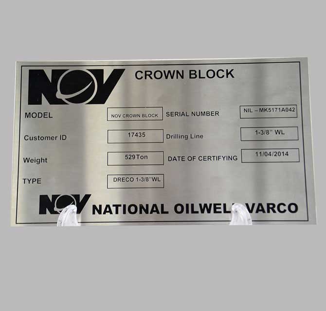 Metallic Name Plate - Industrial Tag