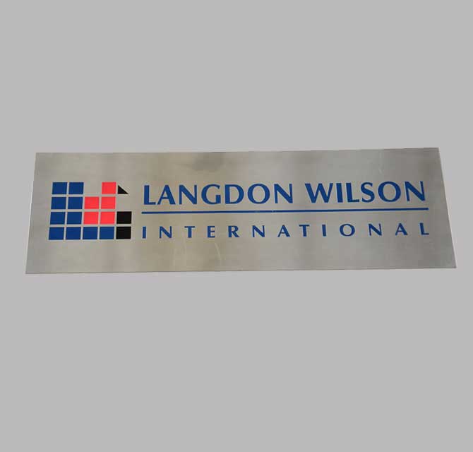 Metallic Name Plate - Corporate Office Front