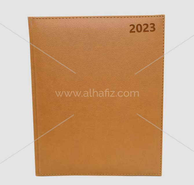 Customized 2023 Monthly Diary Agenda with Calendars Light Brown