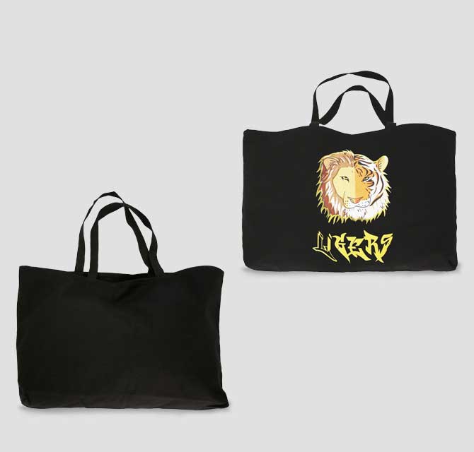 Canvas Tote Bag (Black)-Big