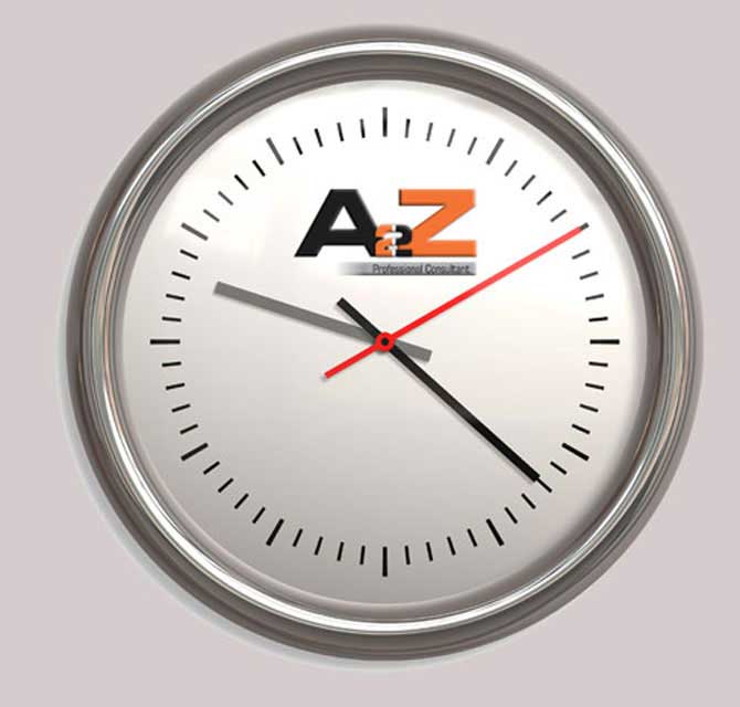 Wall Clock Printing - Company Initials 