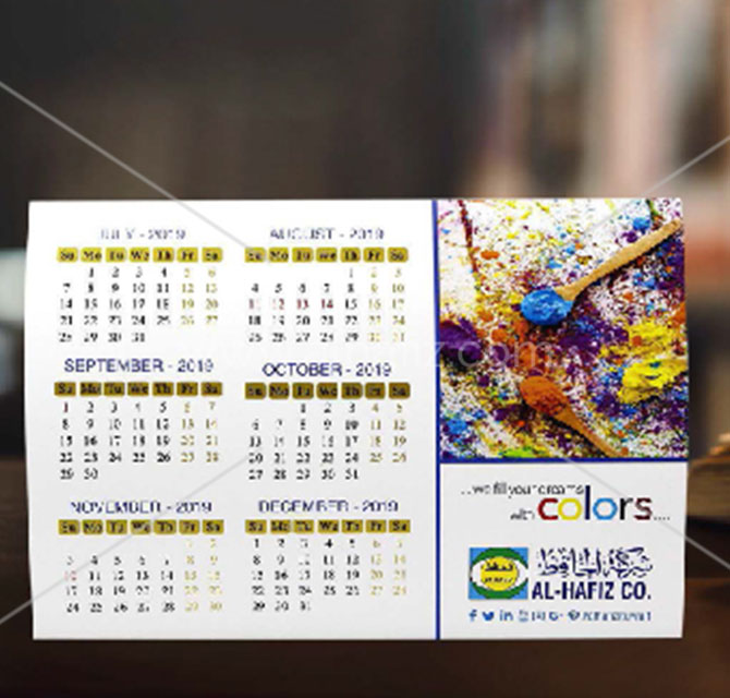 Personalized School table calendar