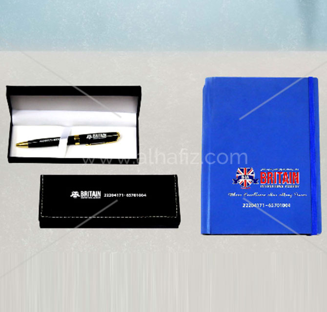 Personalized notebook and pen