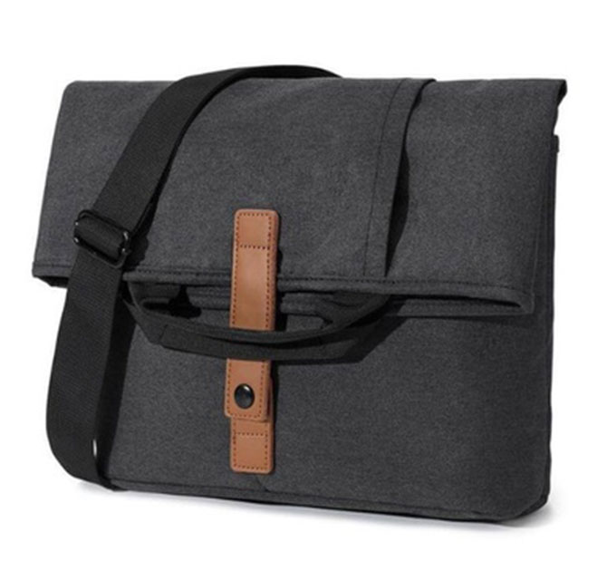 LORETTO - SANTHOME 2-in-1 Messenger & Tote Bag - Black