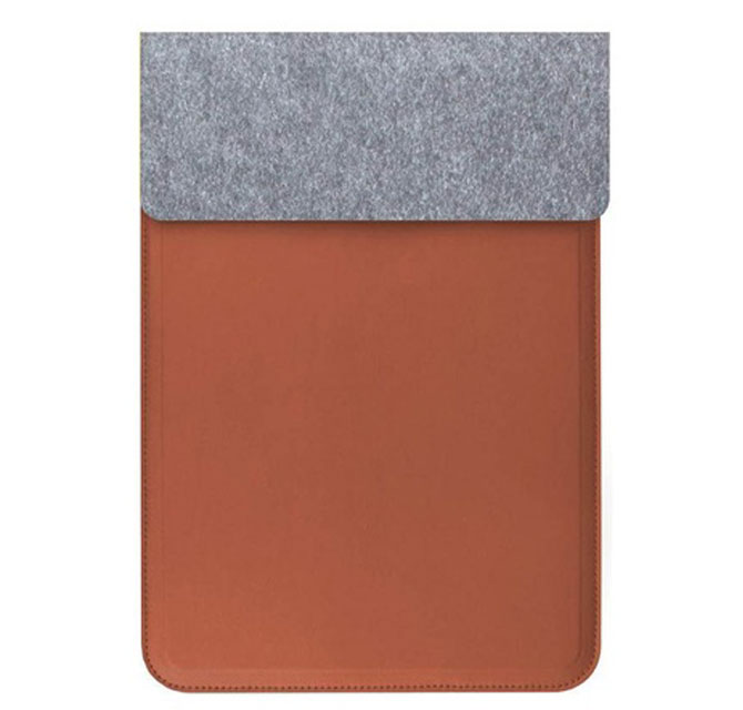 CAMDEN - Giftology 14 Felt Laptop Sleeve With 15W Magnetic Charger - Tan