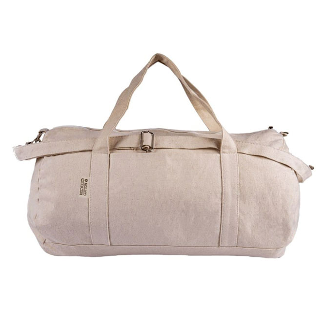 PUEBLA - GRS-certified Recycled Cotton Duffel / Gym Bag - Natural