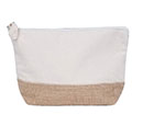 ASSENS - GRS-certified Recycled Cotton-Jute Zipper Pouch - Natural
