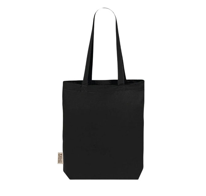 DARGUN - GRS-certified Recycled Cotton Tote Bag with Gusset - Black