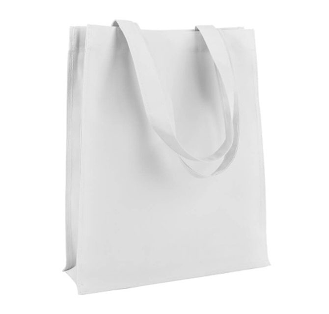 Eco Friendly Cotton Shopping Bag With Gusset - White