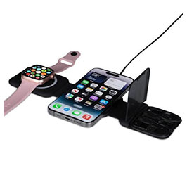 Bolero - Memorii 2 In 1 Wireless Charger With Multi Cable Set - Black