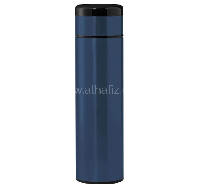 KOVEL - Giftology Double Walled Insulated Flask with Temperature Lid - Navy Blue