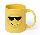 370ml Ceramic Mug With Fun Emoji Designs - Sunglass