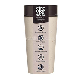 Circular Cup 12oz Cream & Cosmic Black