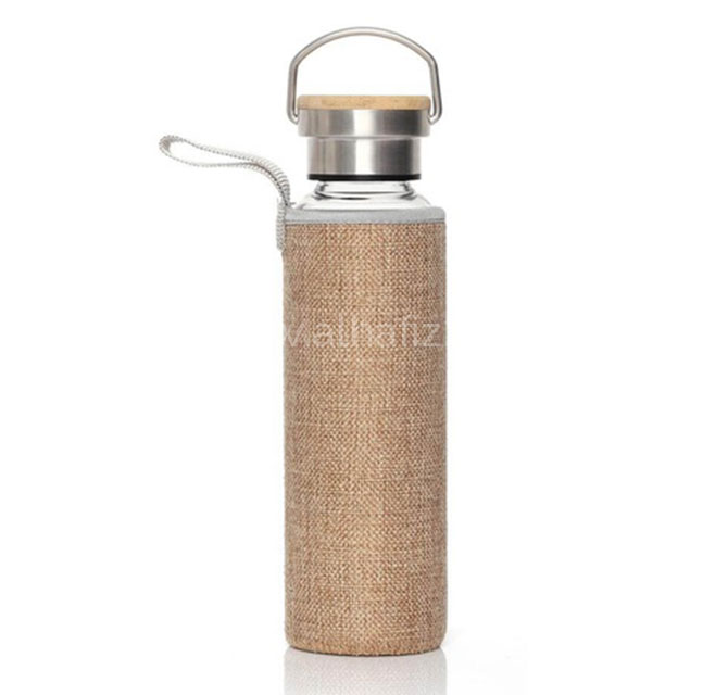 FLOHA - Hans Larsen Borosilicate Glass Bottle with Jute Sleeve