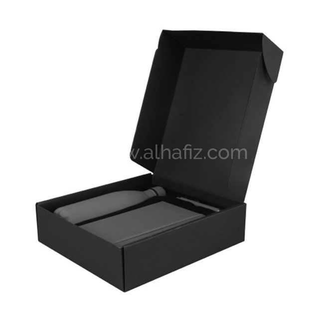 LAUTA - Giftology Set of Stainless Bottle, Notebook and Pen - Grey