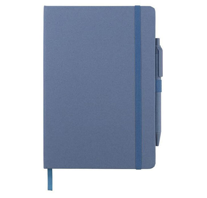 ABULA - eco-neutralÂ® A5 Hard Cover Notebook & Pen Set - Corn Paper