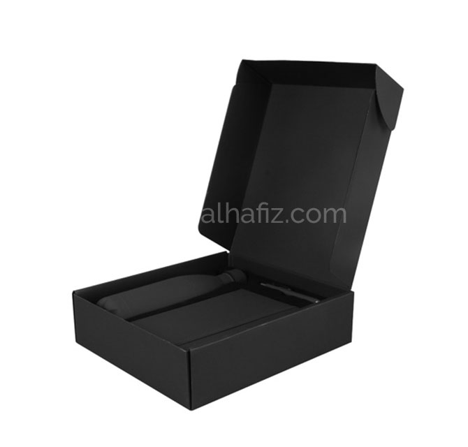 LAUTA - Giftology Set of Stainless Bottle, Notebook and Pen - Black