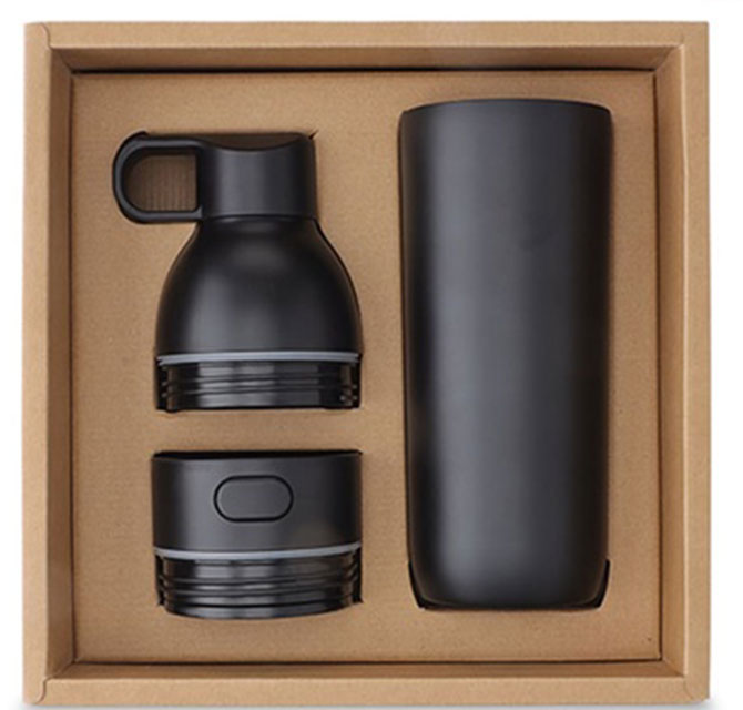 RUVO - CHANGE ZERO 2-in-1 Modular Hydration Gift Set - Black