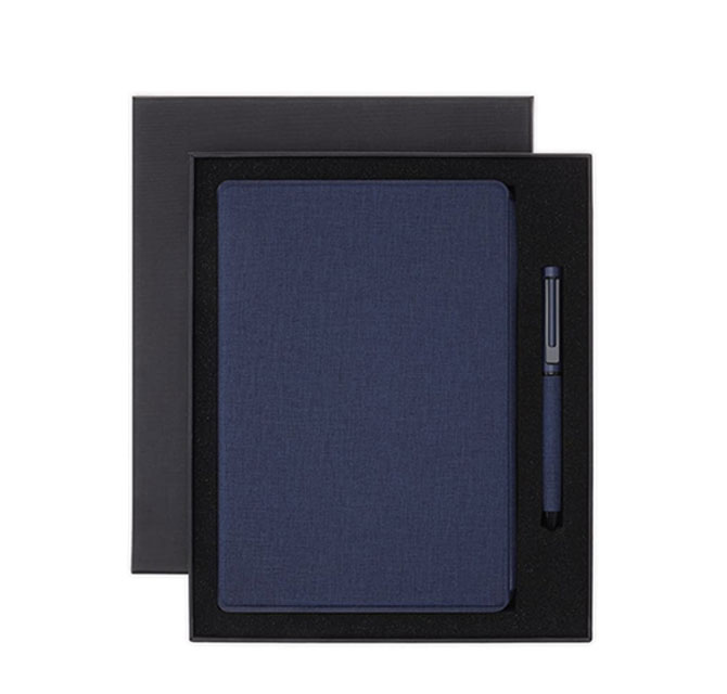 VARDIM - CHANGE ZERO Sustainable Gift Set with Refillable Notebook & Pen - Navy