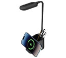 ALMERE - Giftology 3-in-1 Desk Lamp with 15W Wireless Charger & Pen Holder - Black