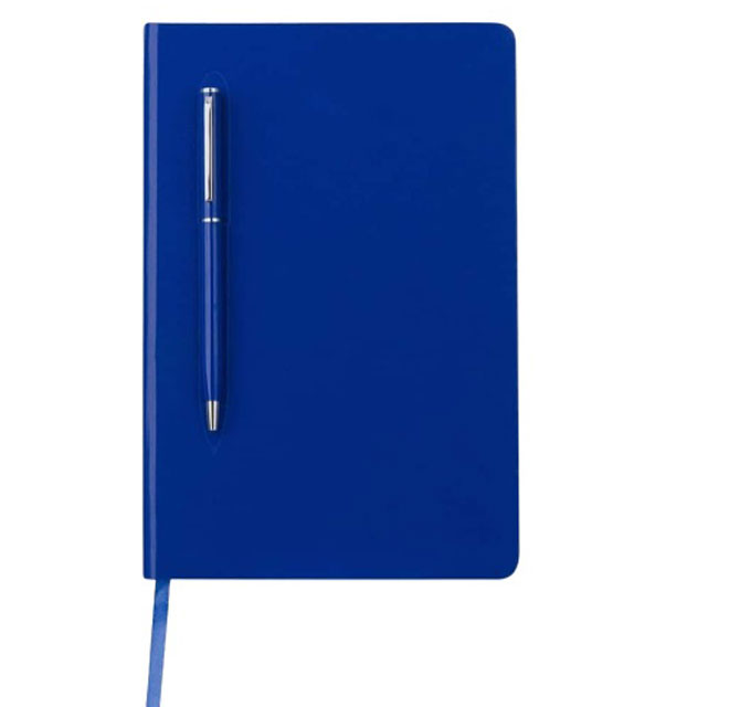 CAMPINA - Giftology A5 Hard Cover Notebook with Metal Pen - Blue