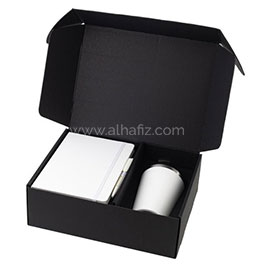 Koksi - Giftology Set Of Double Walled Tumbler, A5 Notebook And Pen - White