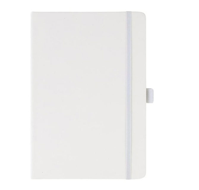 JURSI - Giftology A5 PU Notebook with Pen Loop - White