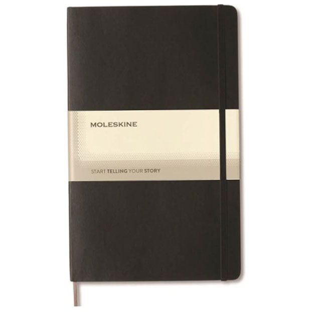 Moleskine Classic Large Ruled Hard Cover Notebook - Black