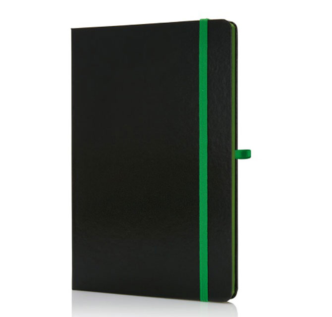 SUKH - SANTHOME A5 Hardcover Ruled Notebook Black-Green